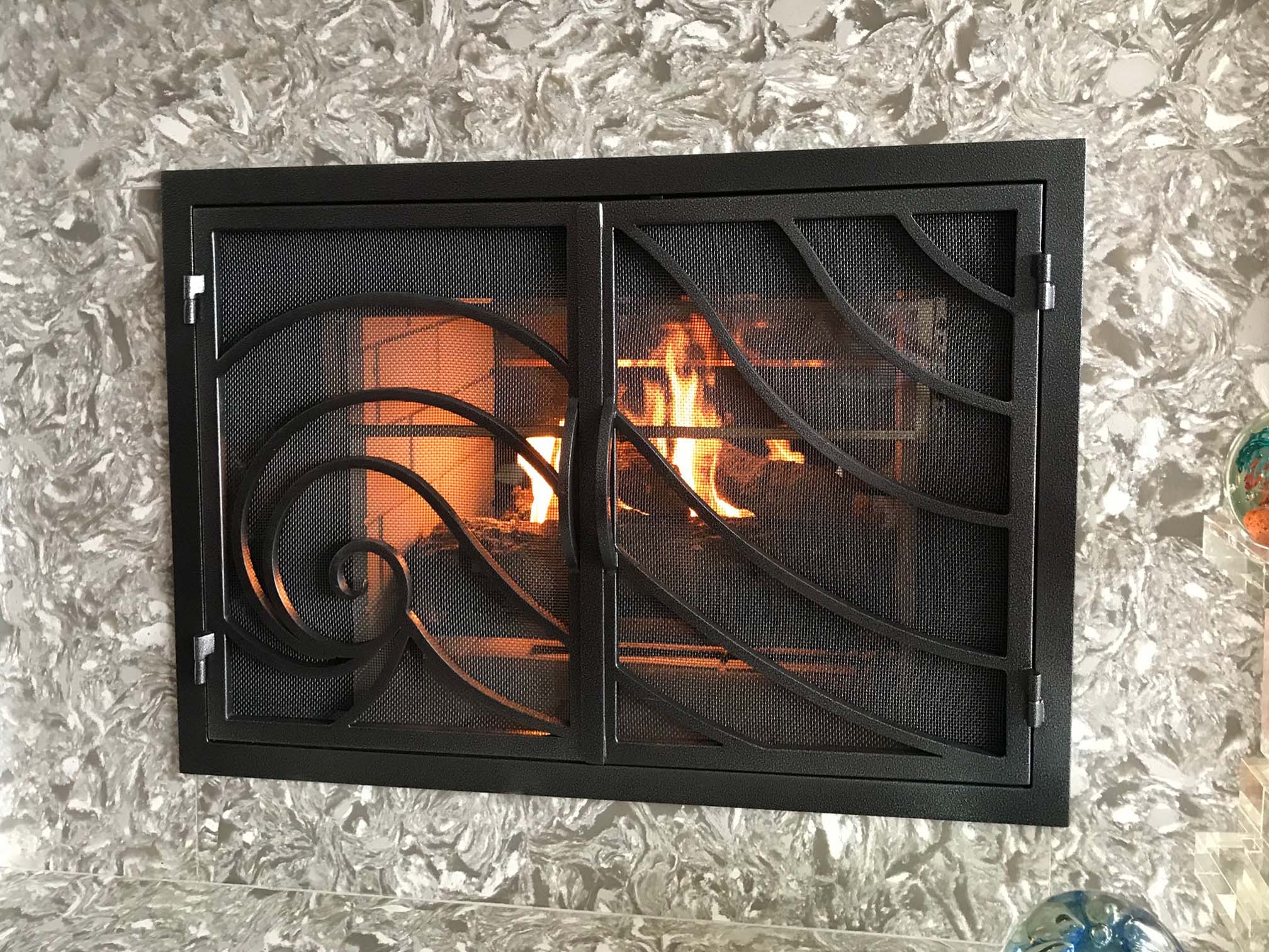 Fireplace mantel picture