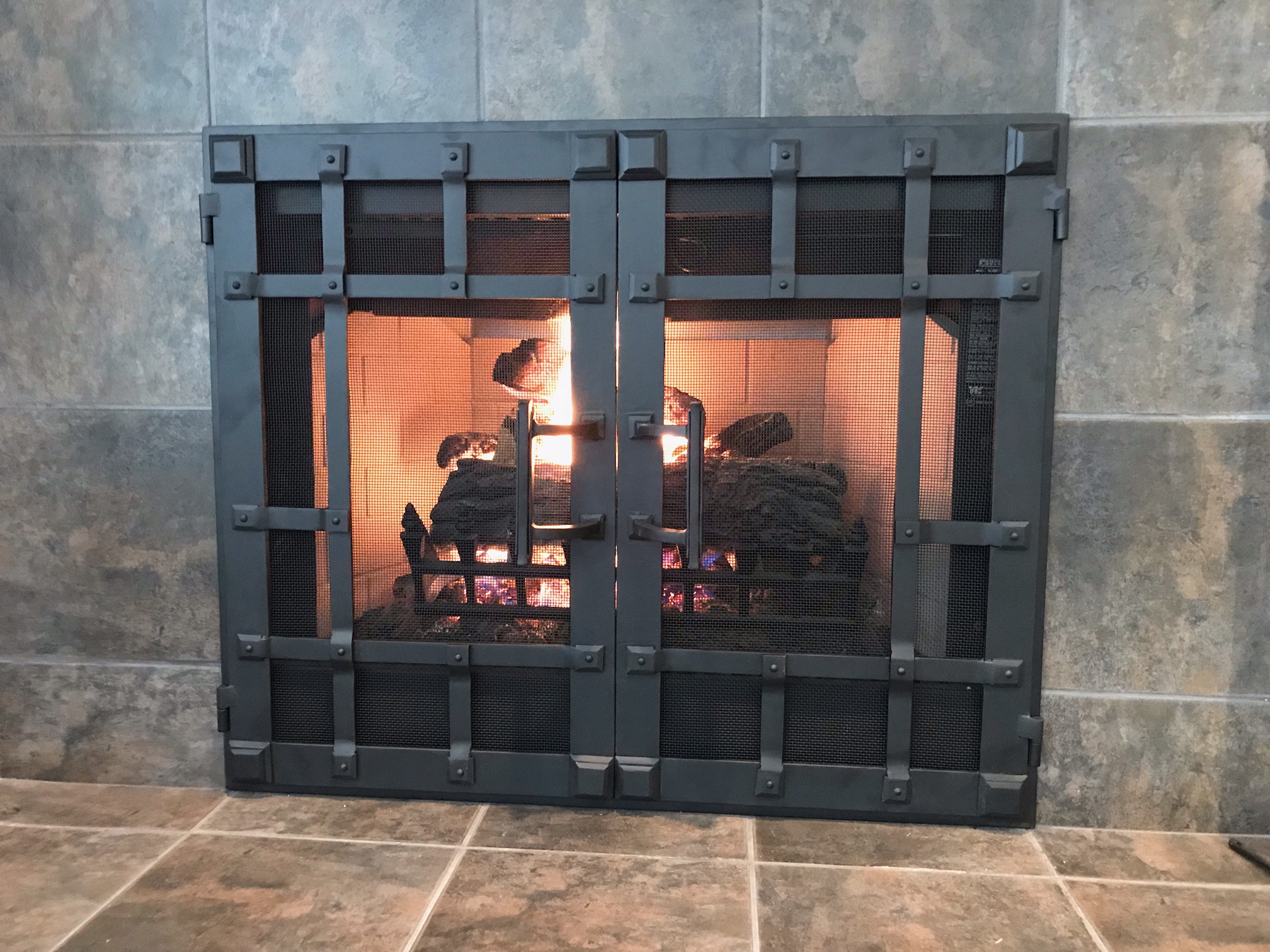 Fireplace mantel picture