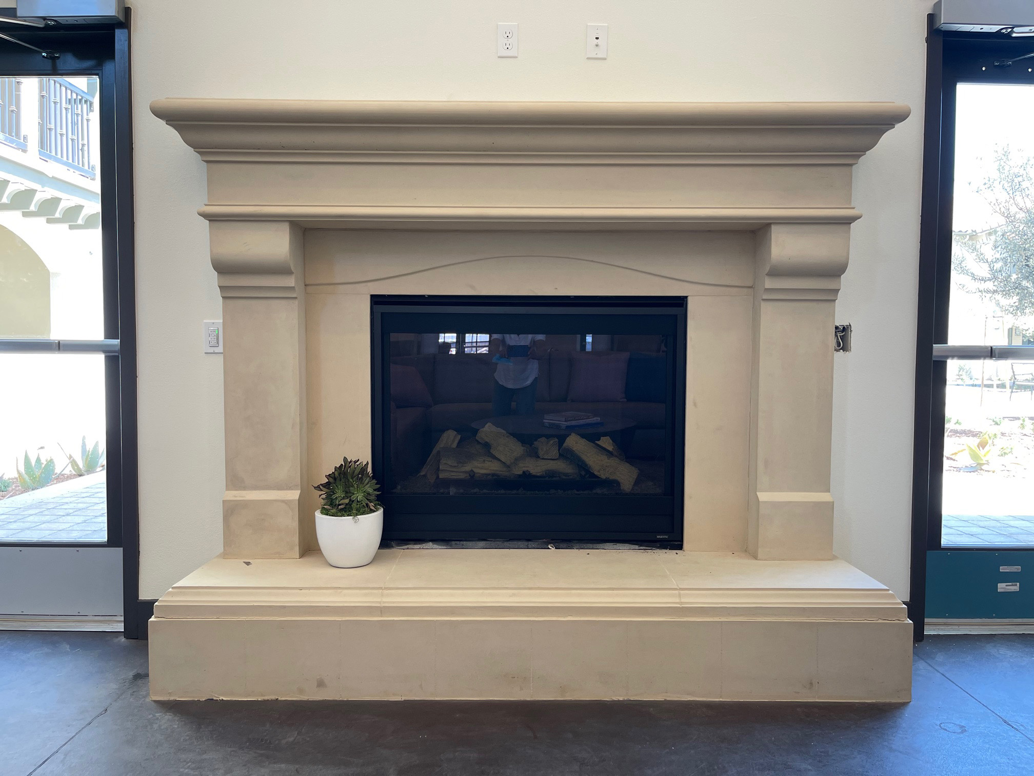 Fireplace mantel picture