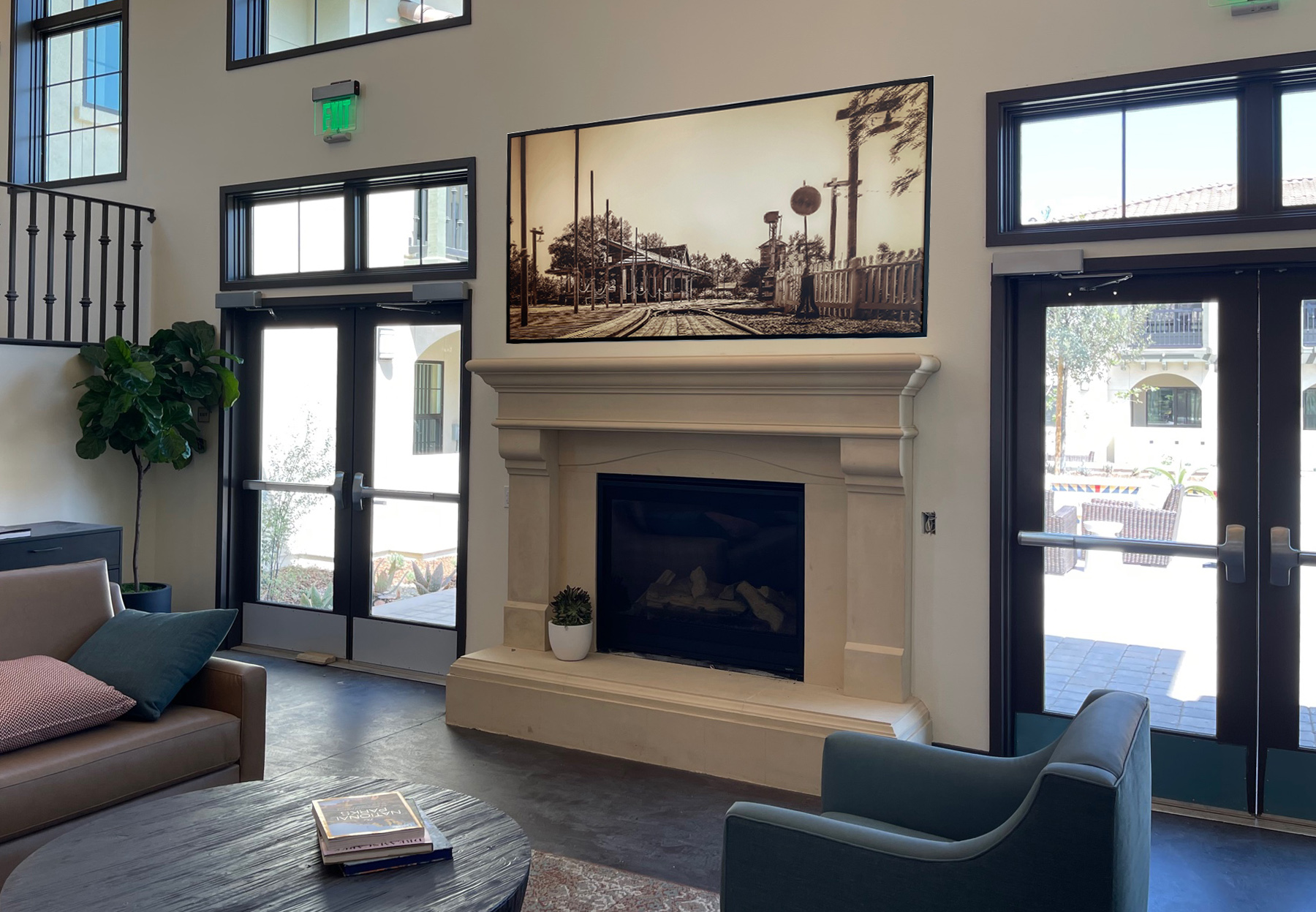 Fireplace mantel picture