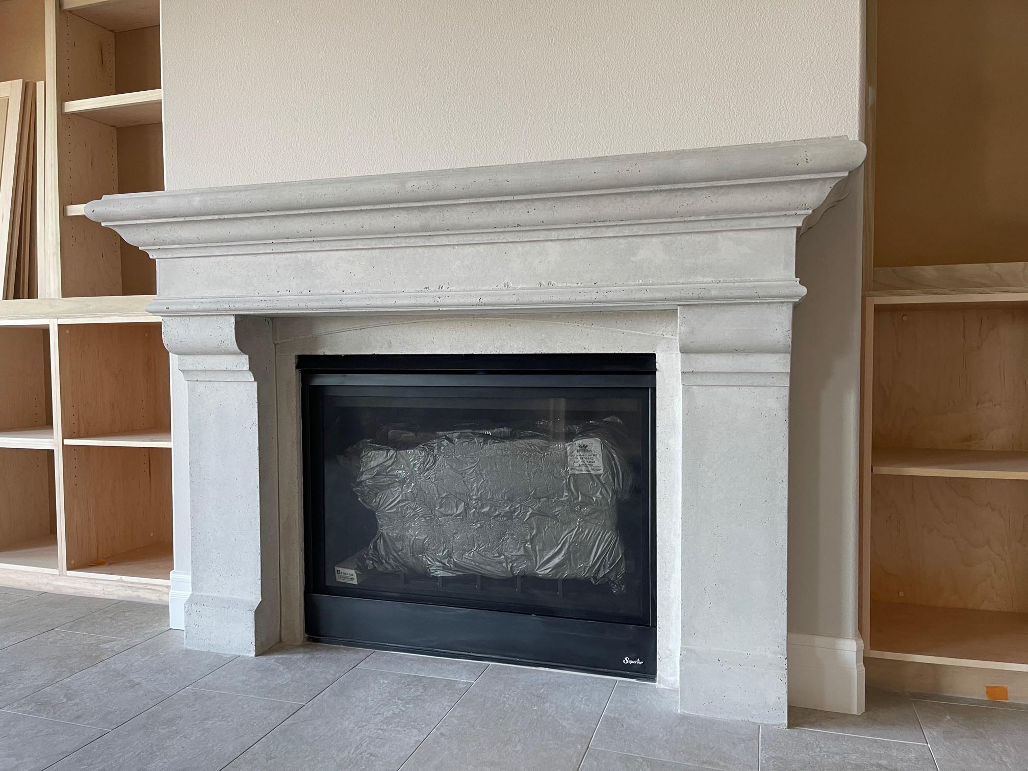 Fireplace mantel picture