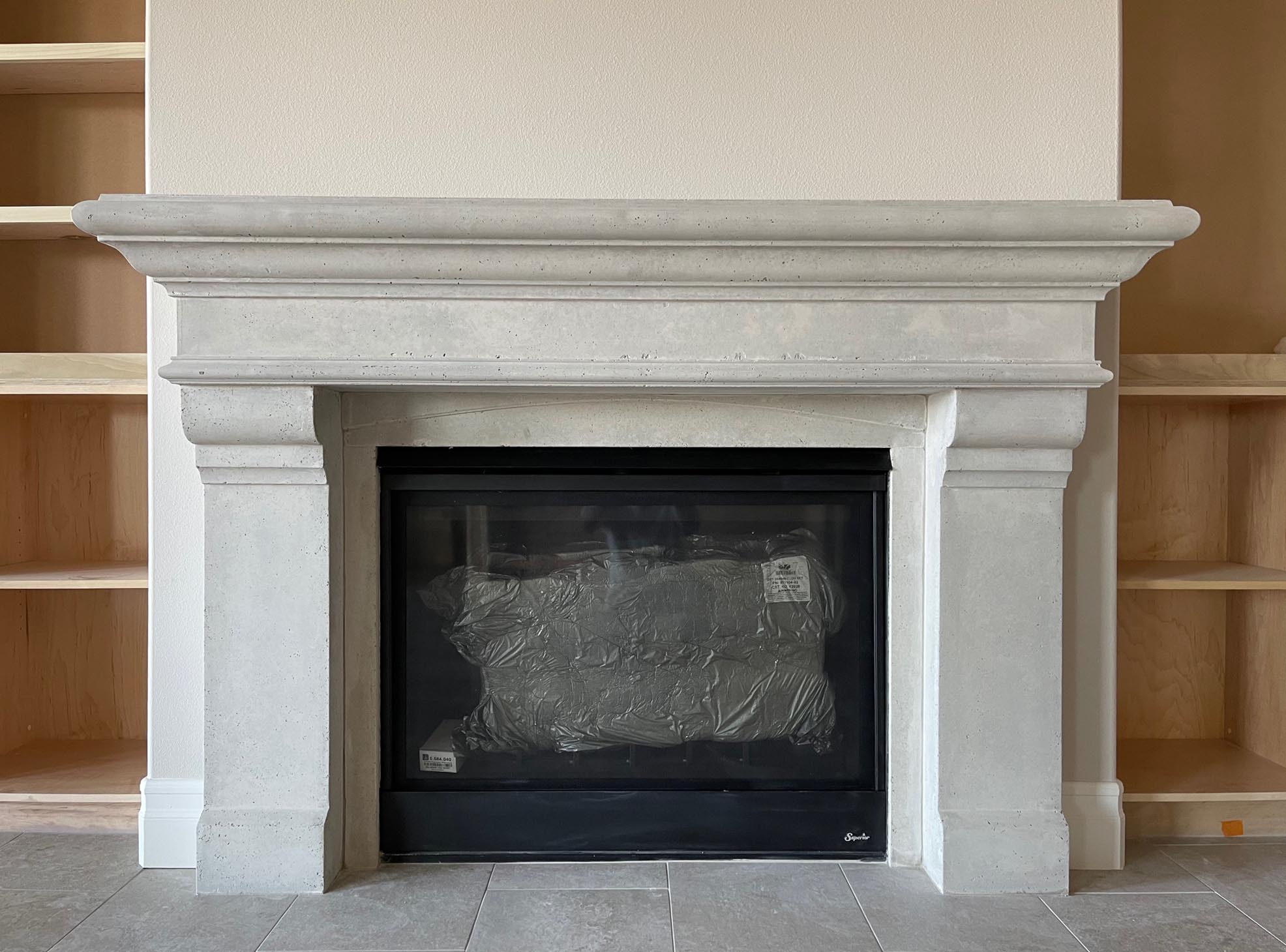 Fireplace mantel picture