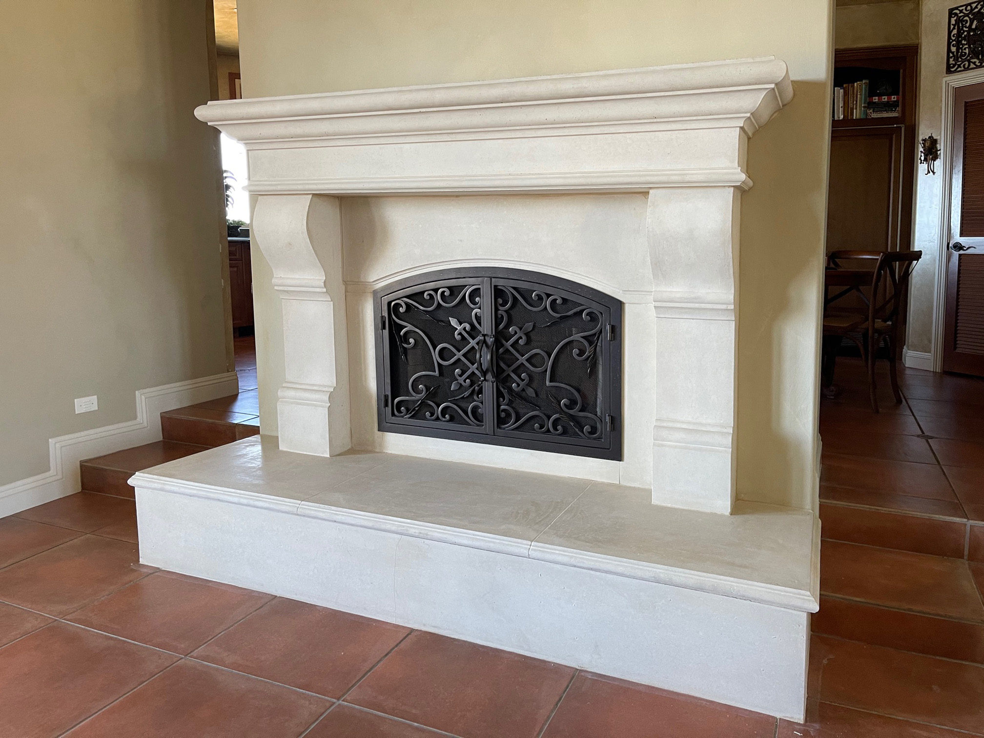 Fireplace mantel picture