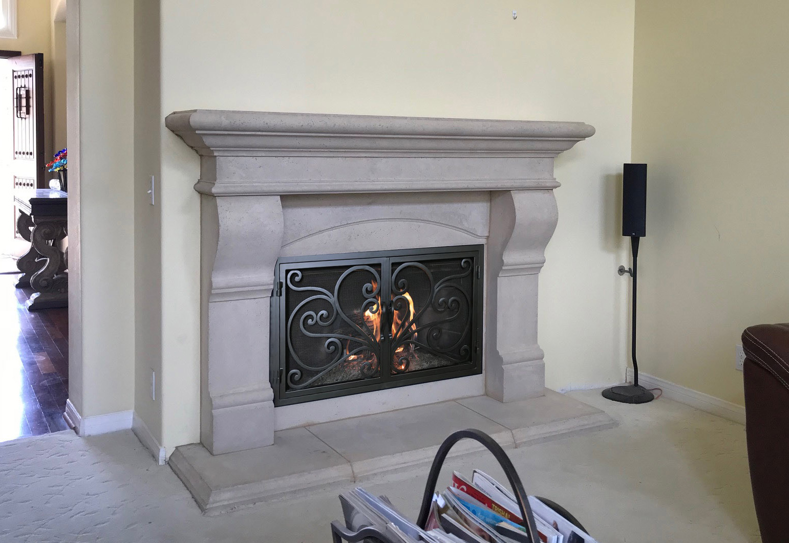 Fireplace mantel picture