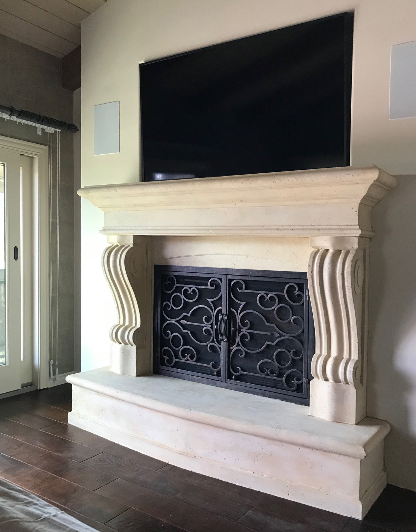 Fireplace mantel picture