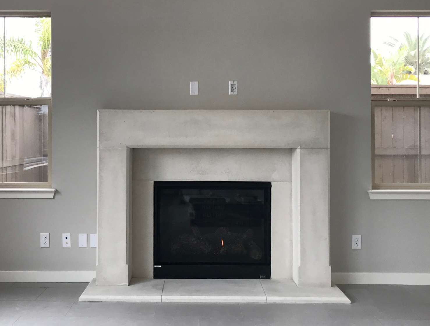 Fireplace mantel picture