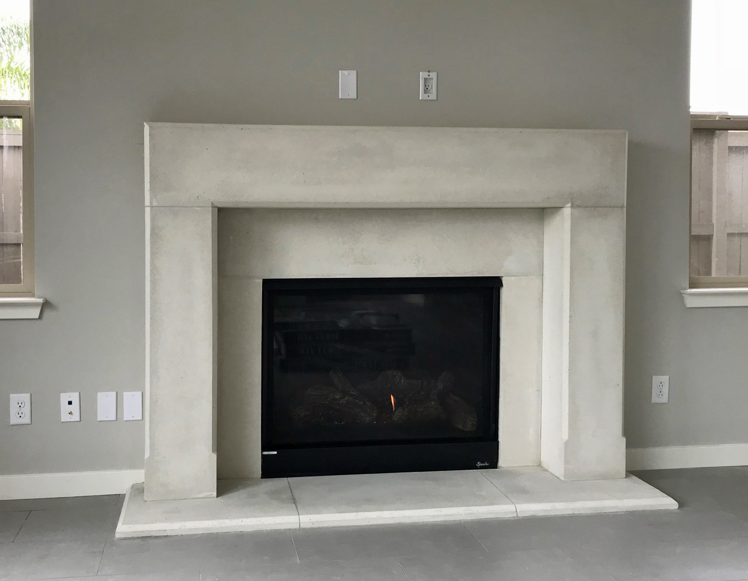 Fireplace mantel picture