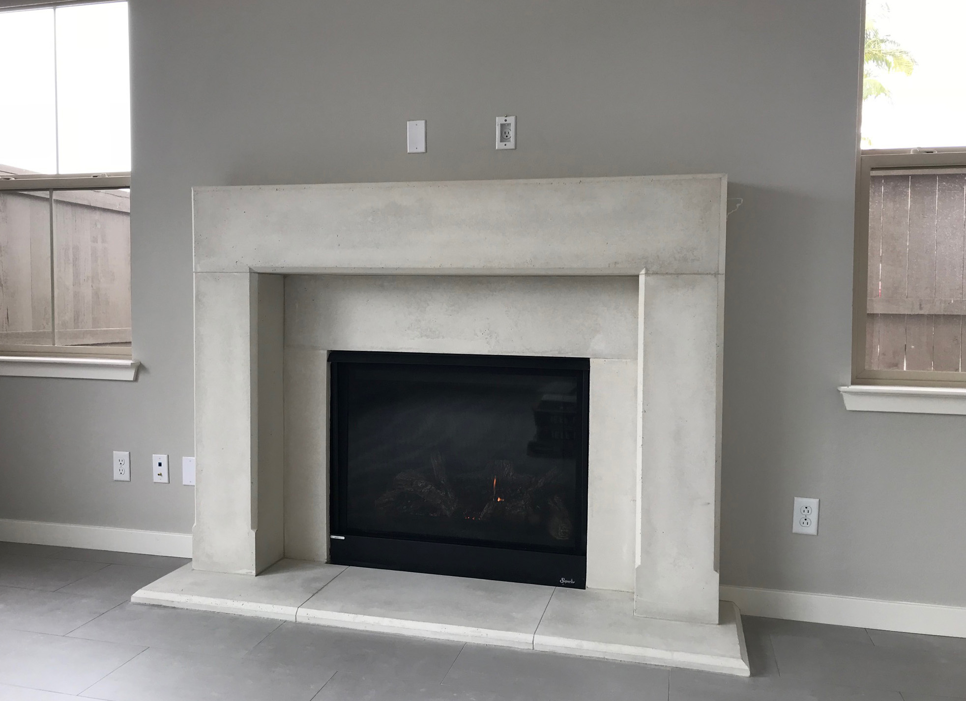 Fireplace mantel picture