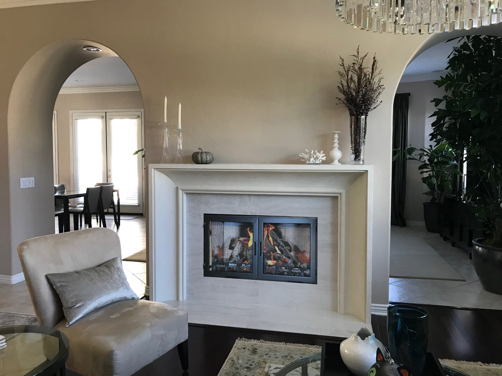 Fireplace mantel picture