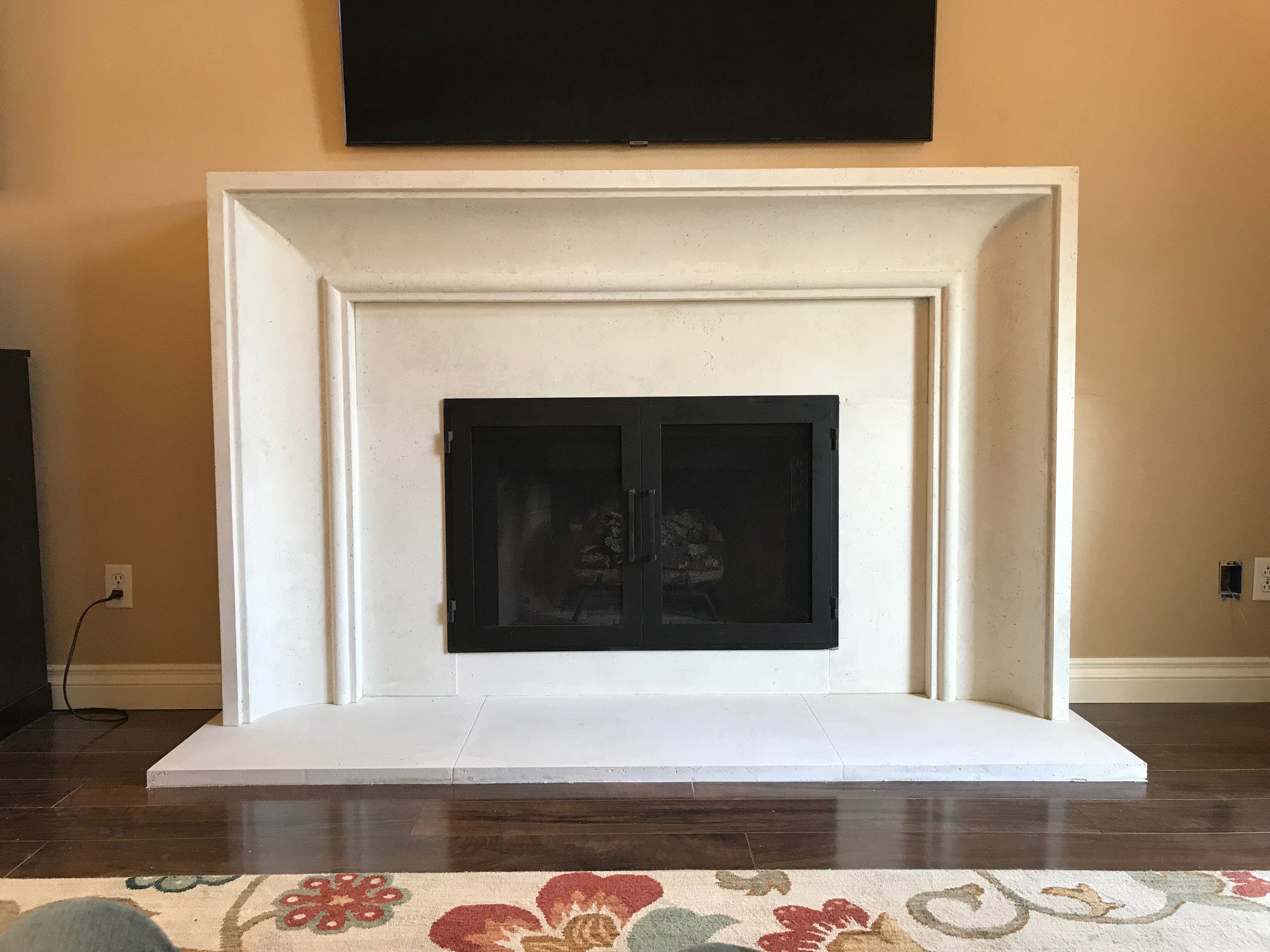 Fireplace mantel picture