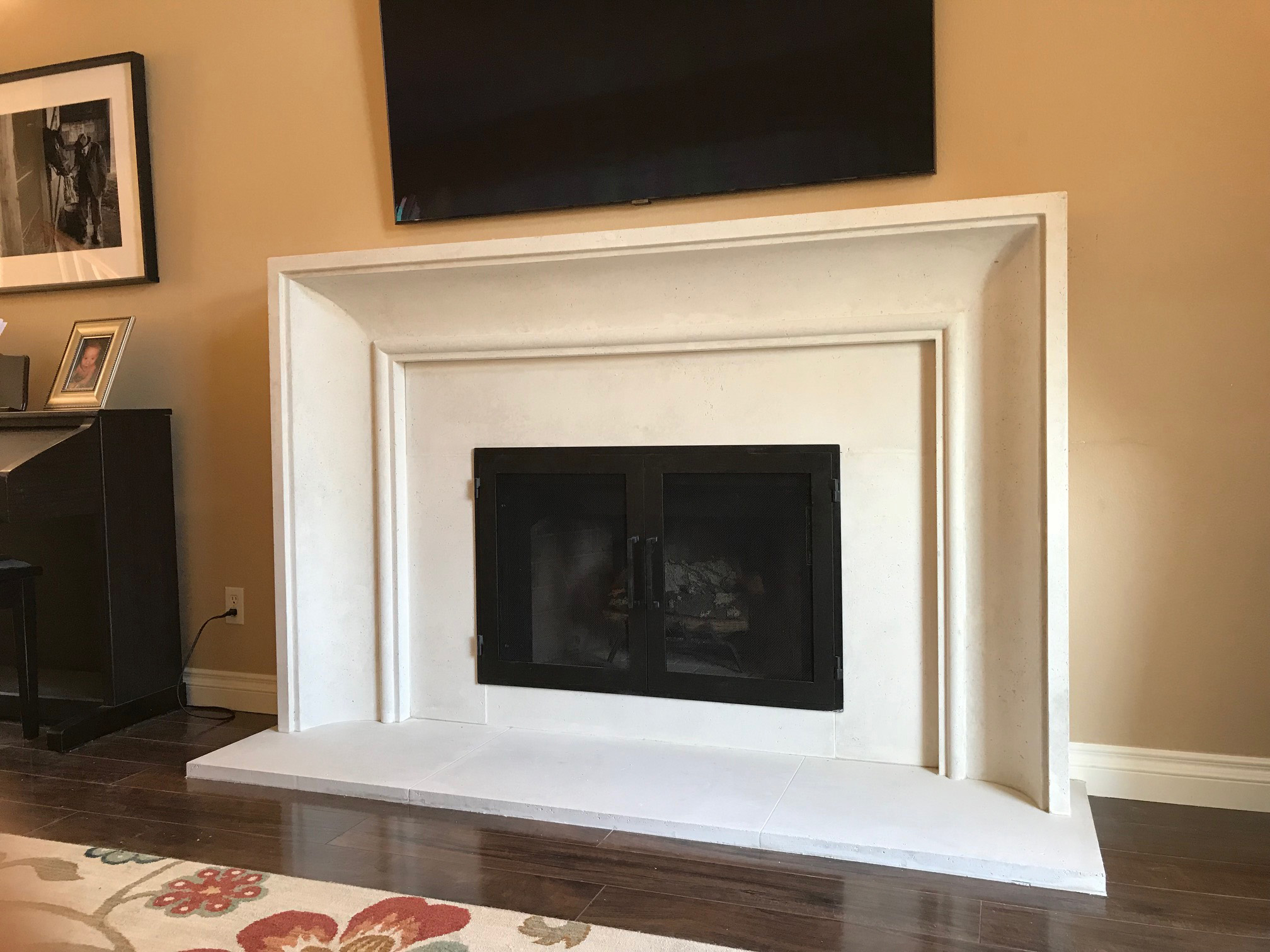 Fireplace mantel picture