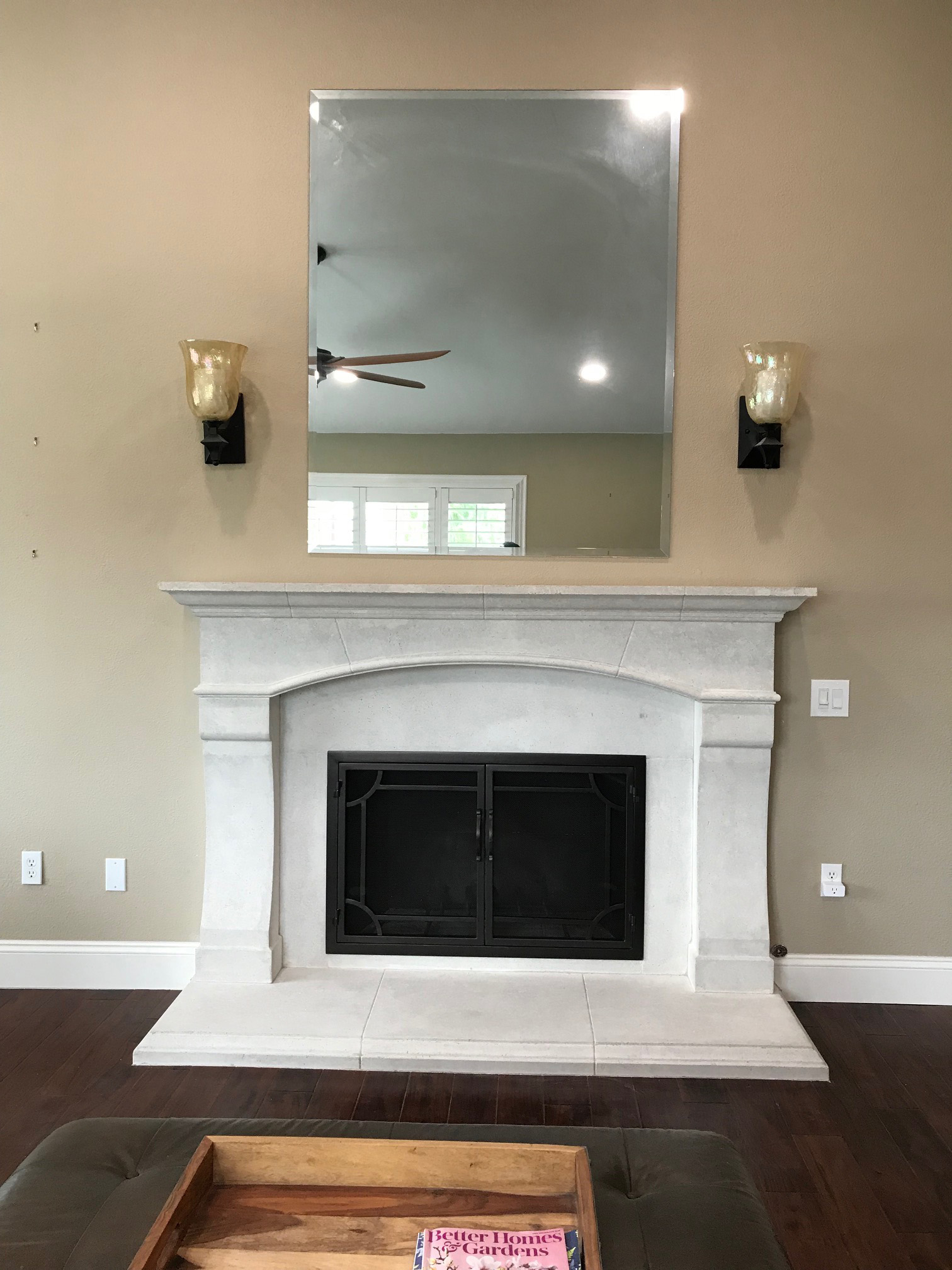 Fireplace mantel picture