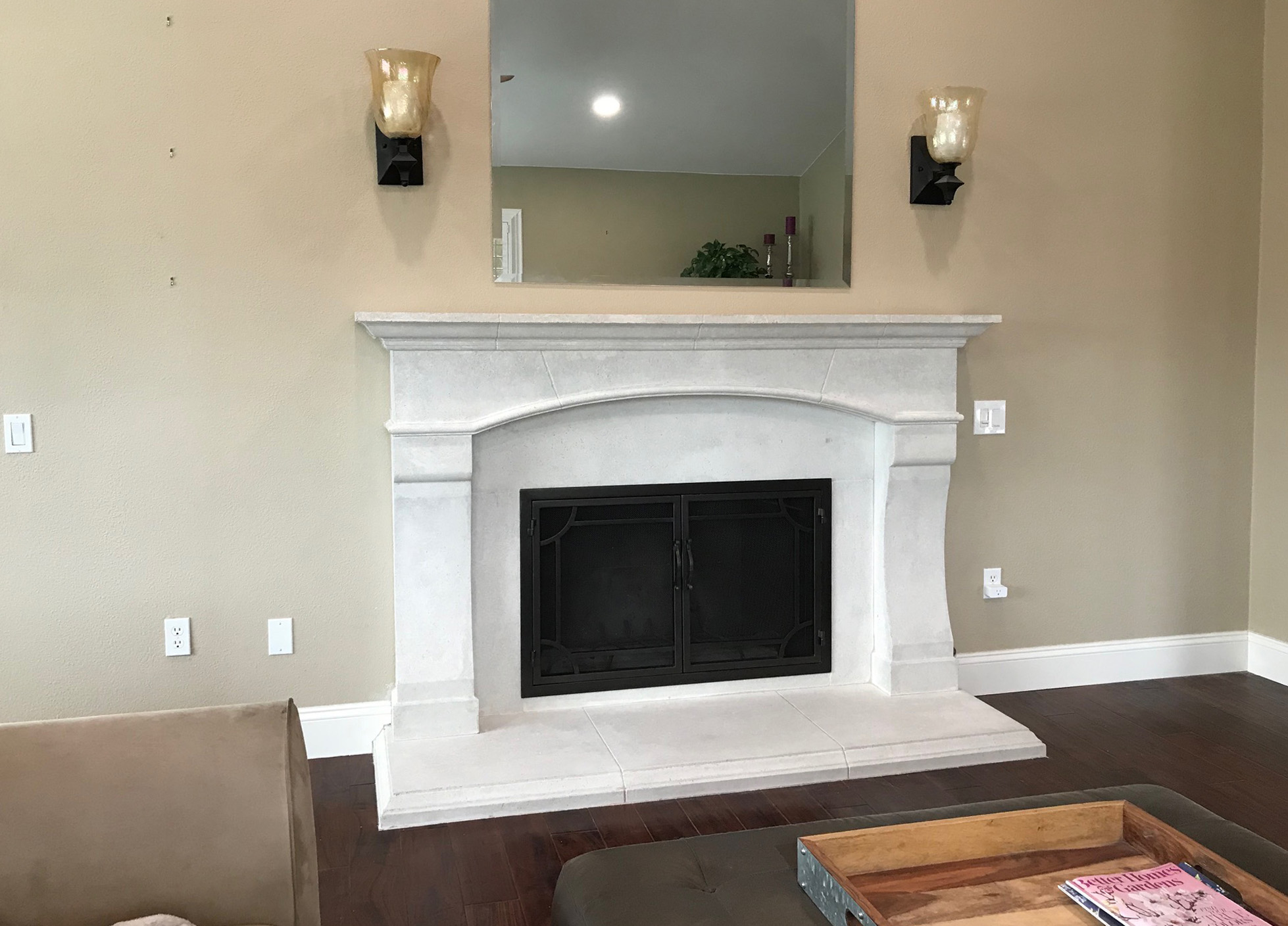 Fireplace mantel picture