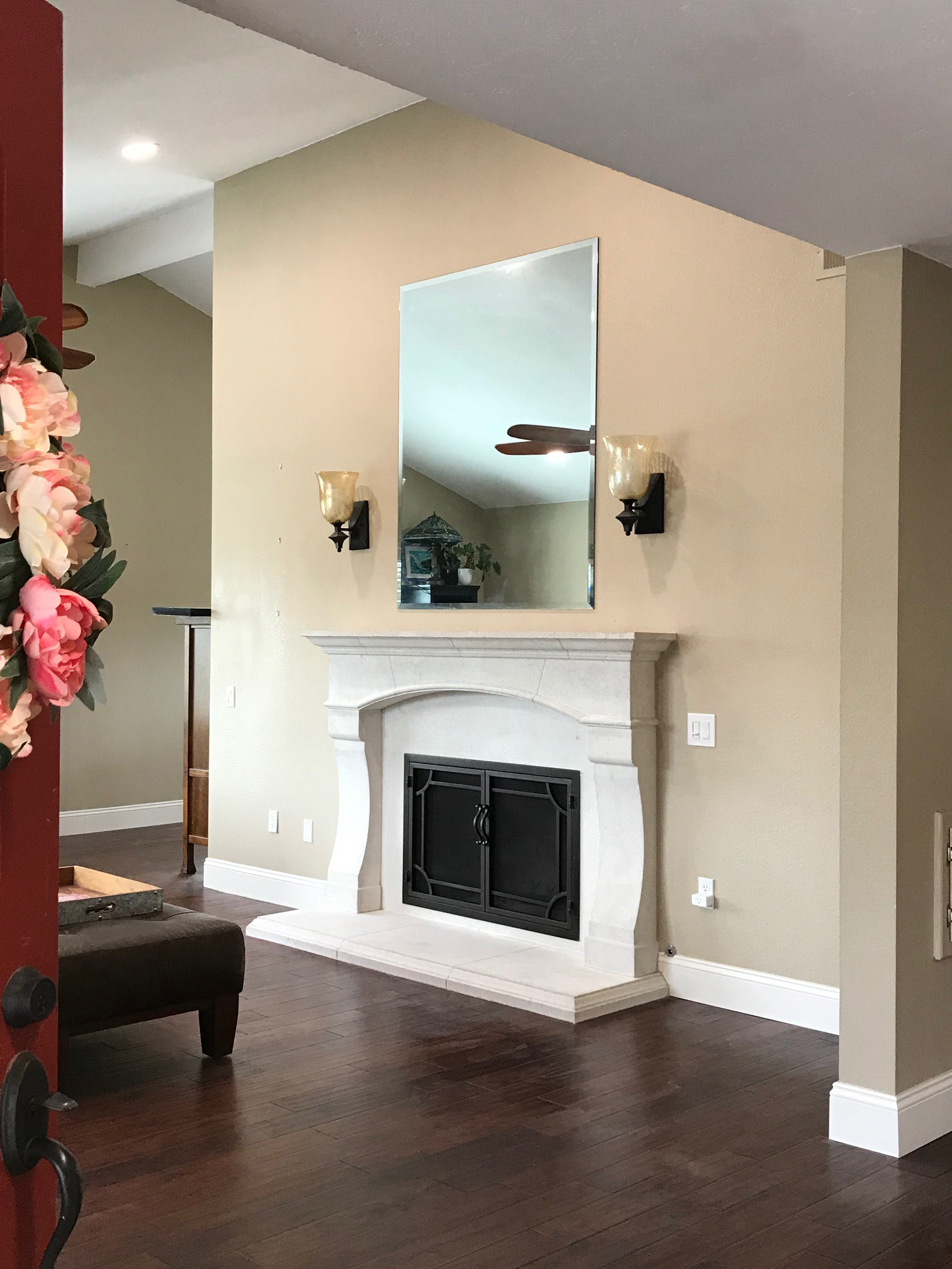 Fireplace mantel picture