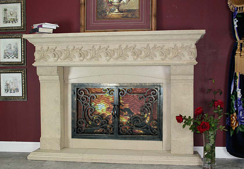Fireplace mantel picture