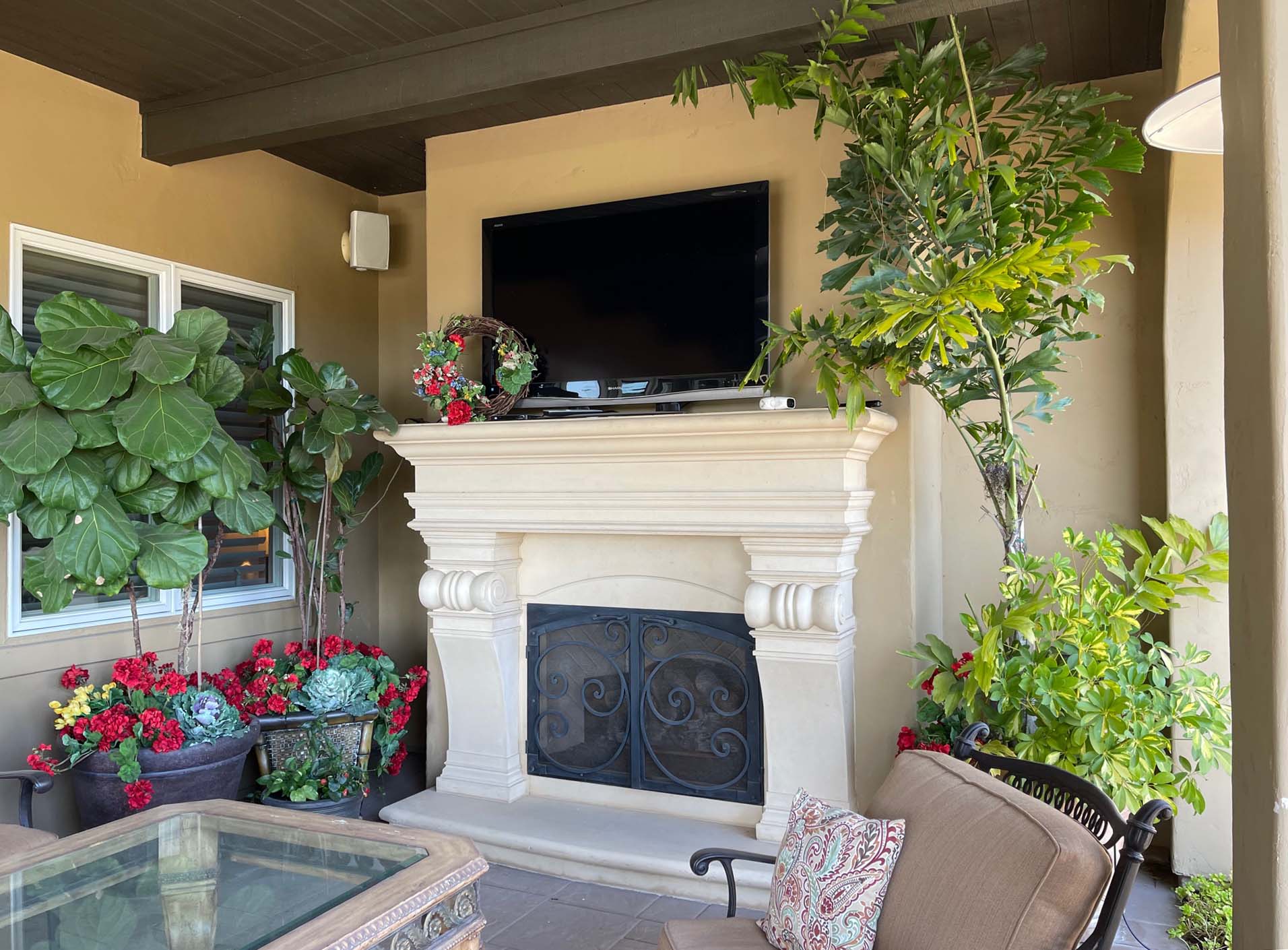 FM033 Fireplace Mantels, Fireplace surrounds, Iron Fireplace Doors and