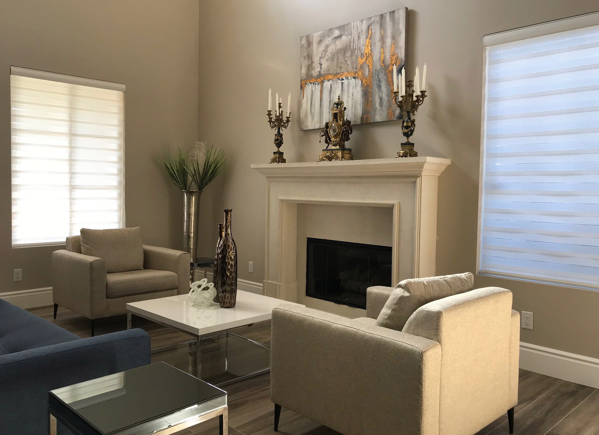 Fireplace mantel picture