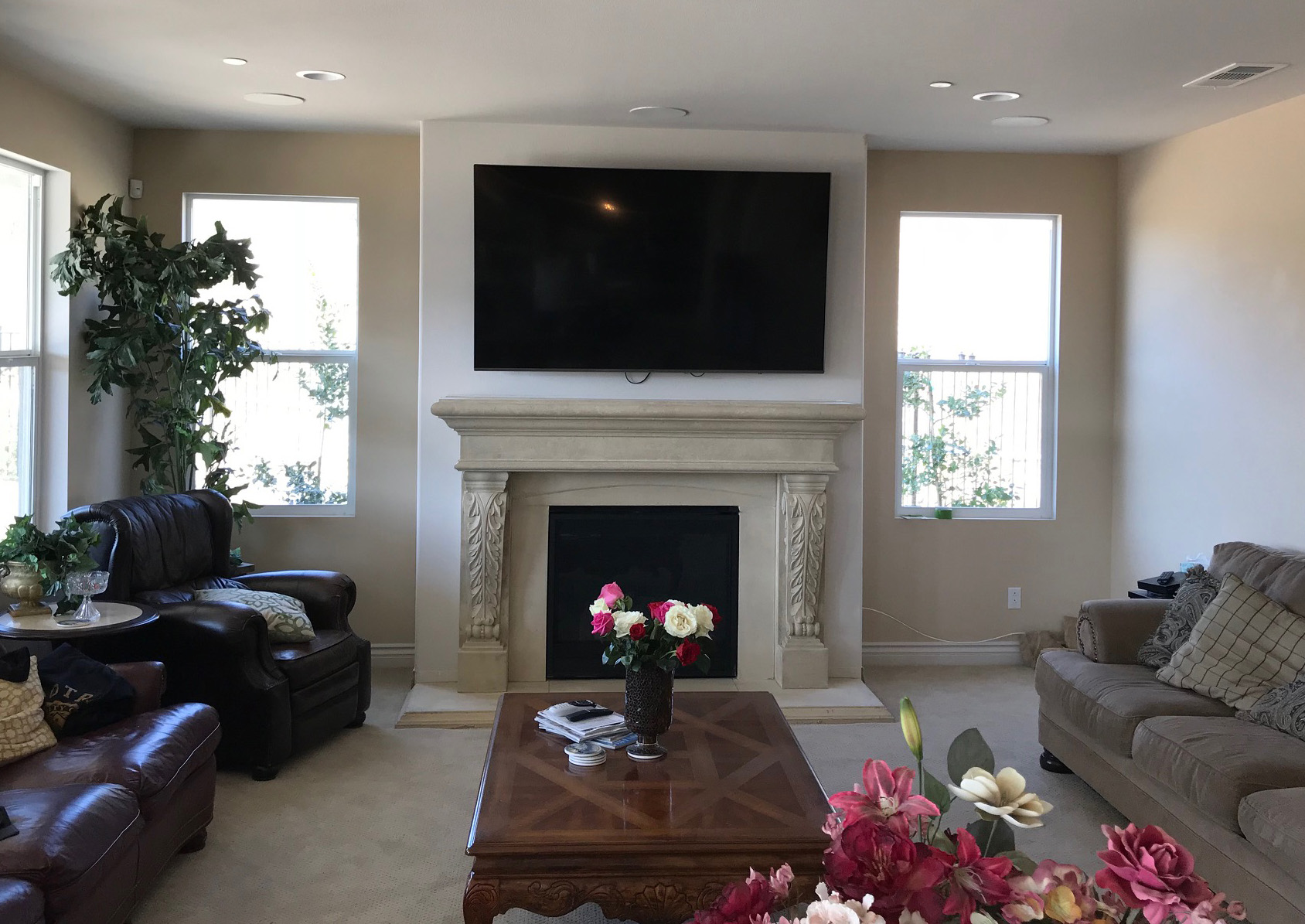 FM058 Fireplace Mantels, Fireplace surrounds, Iron Fireplace Doors and