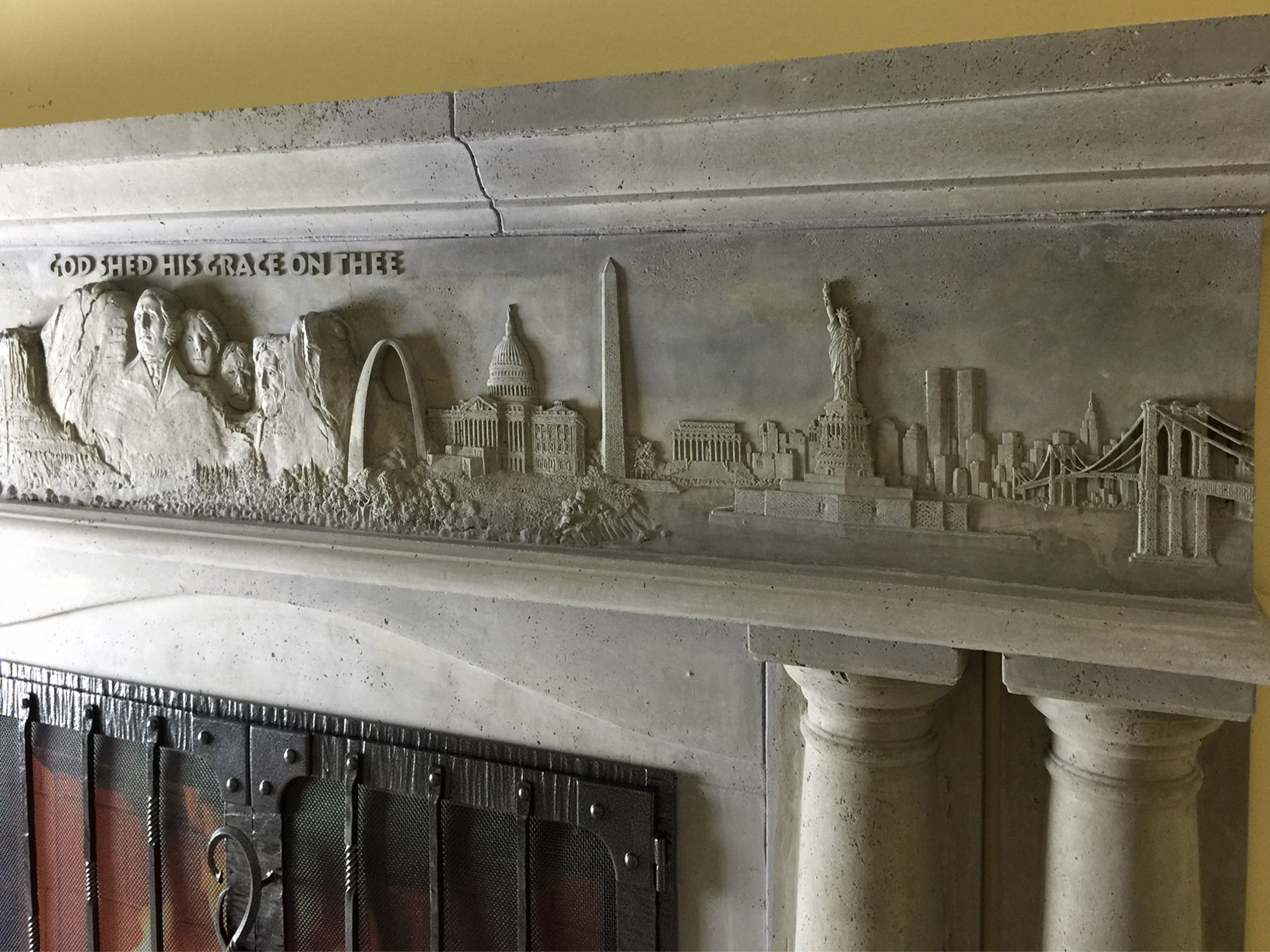 Fireplace mantel picture