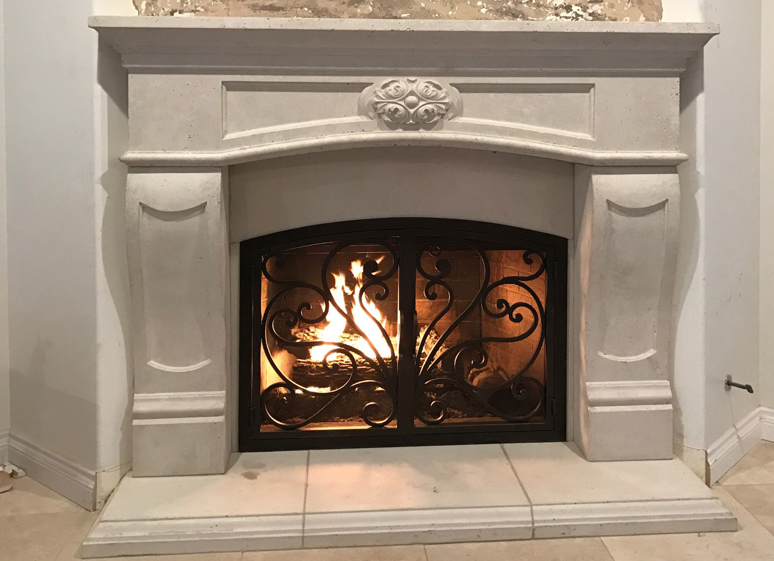 Fireplace mantel picture