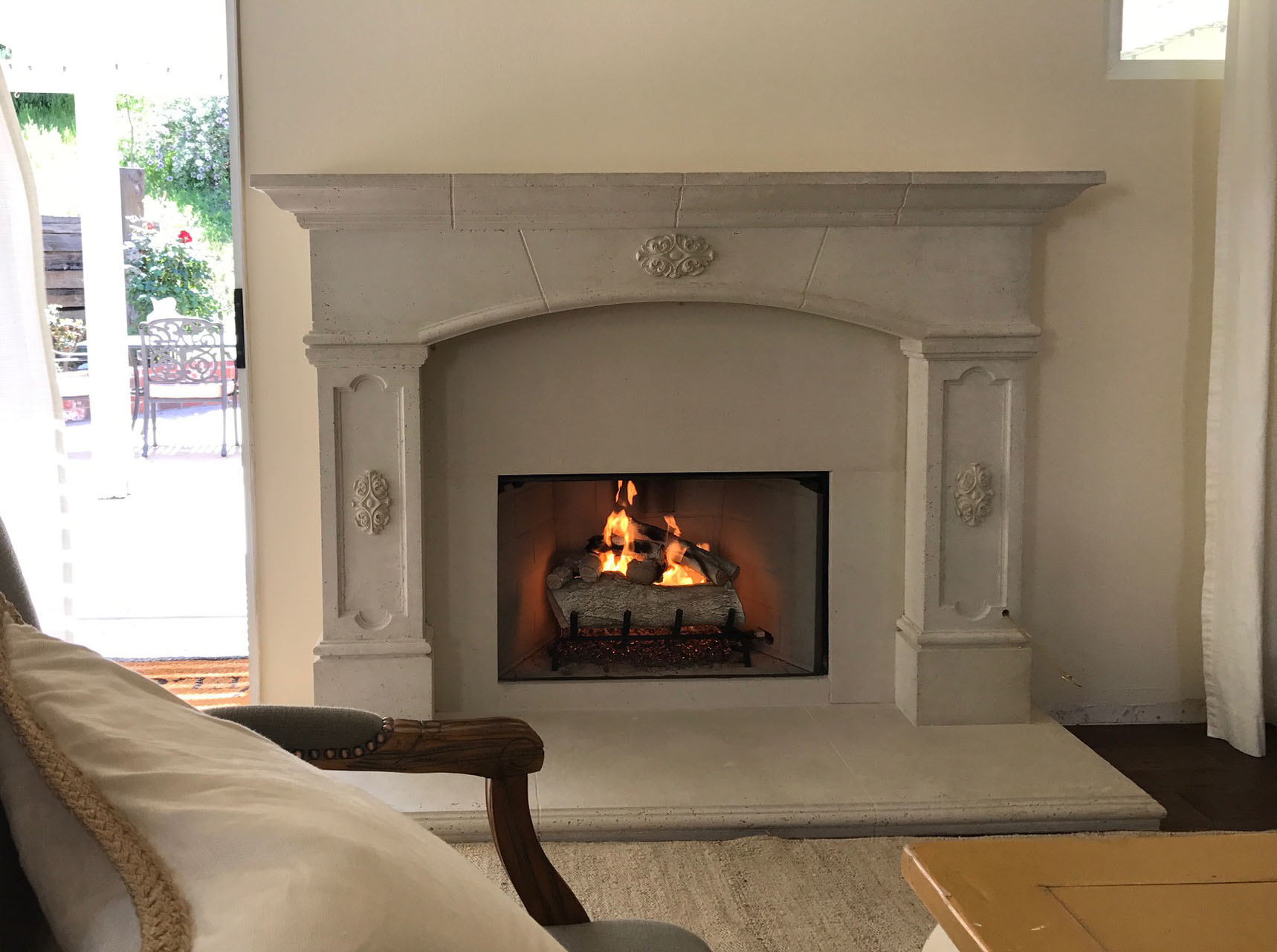 Fireplace mantel picture