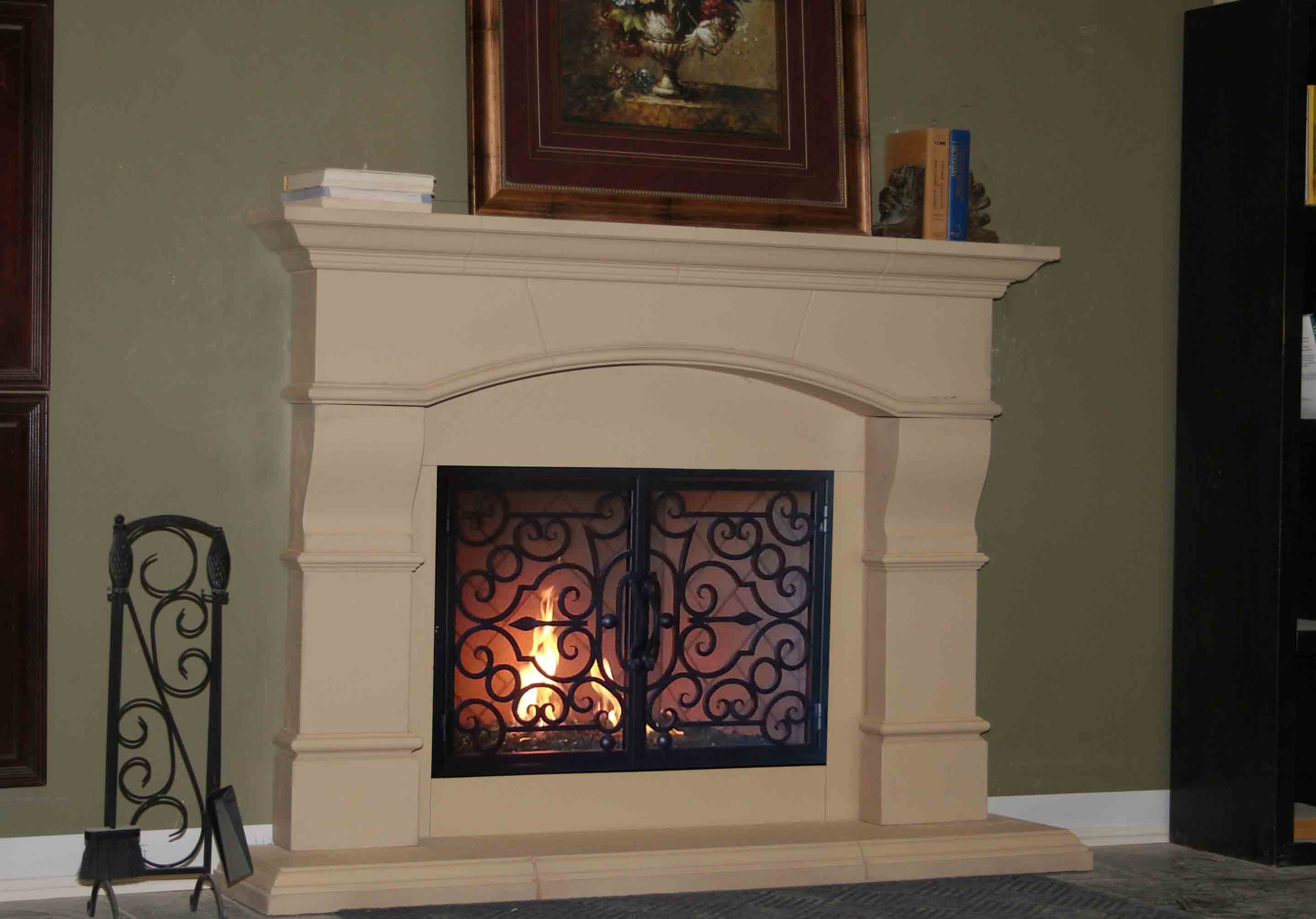 Fireplace mantel picture