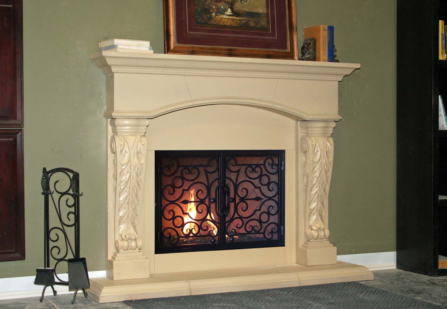 Fireplace mantel picture
