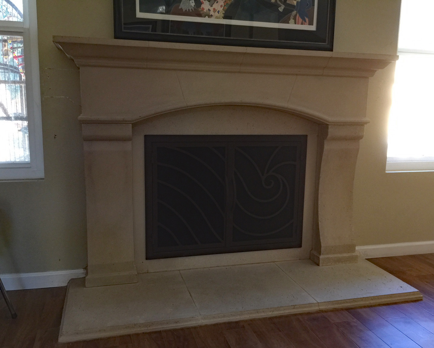 Fireplace mantel picture