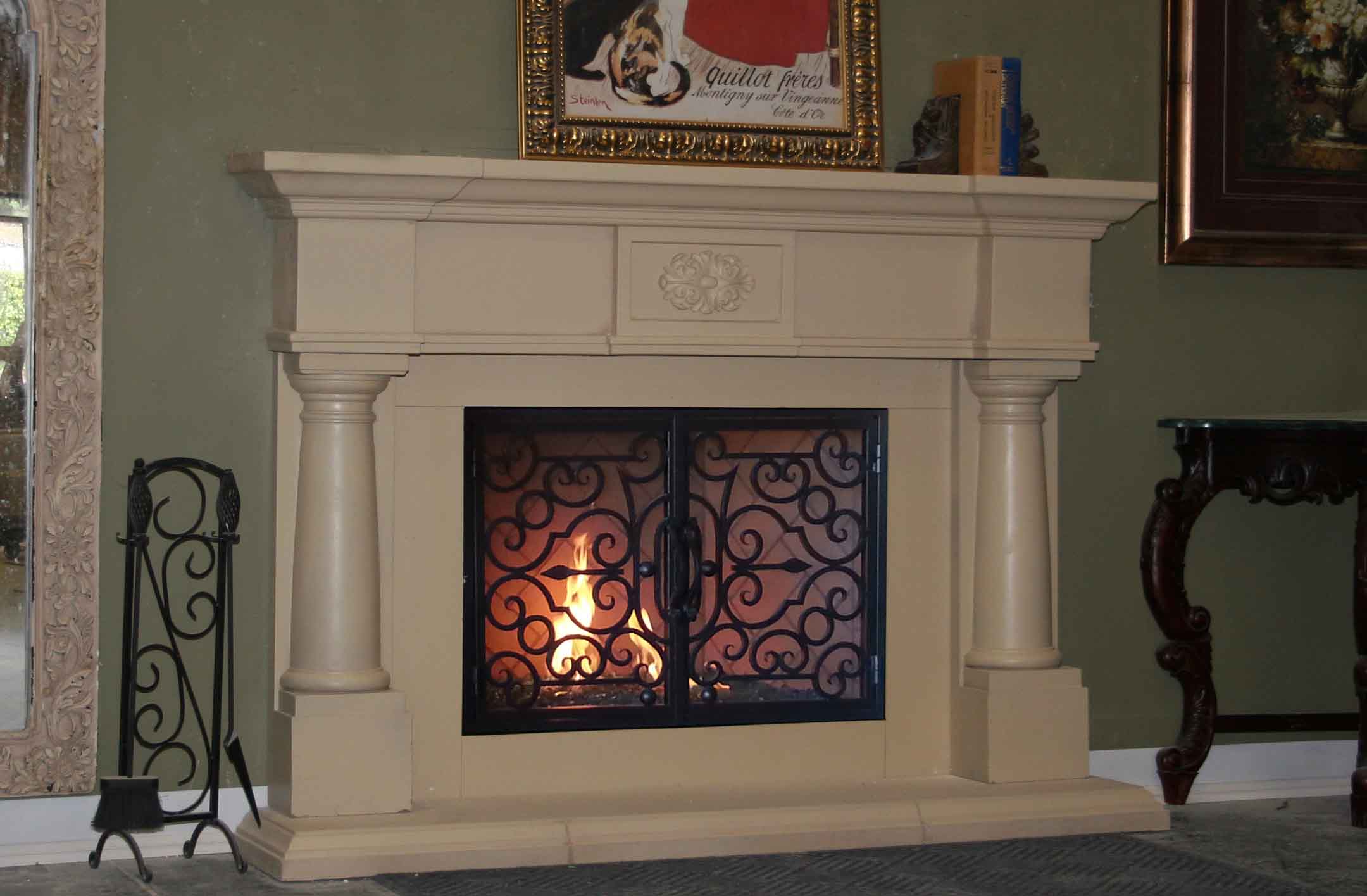 Fireplace mantel picture