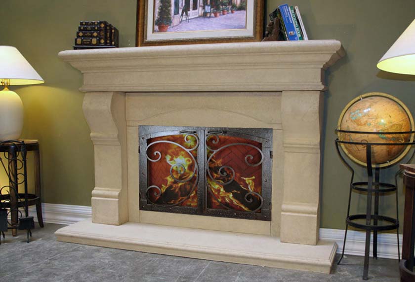 Fireplace mantel picture