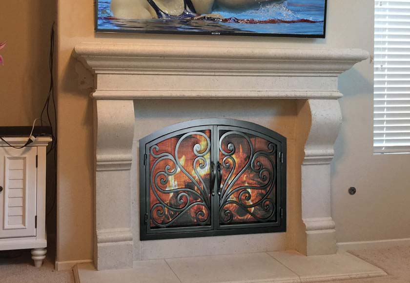 Fireplace mantel picture