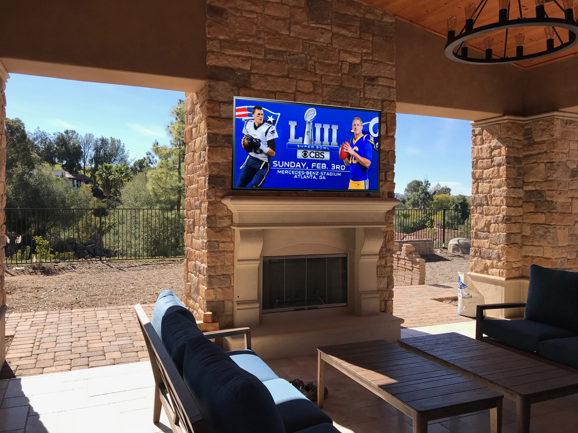 Fireplace mantel picture