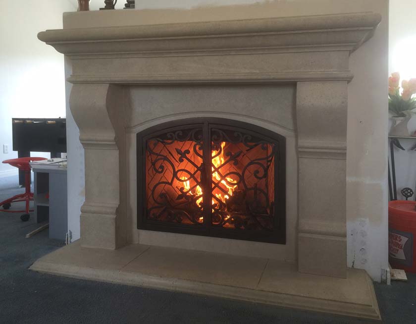 Fireplace mantel picture