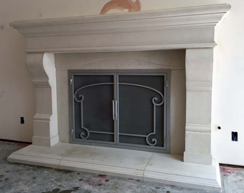 Fireplace mantel picture