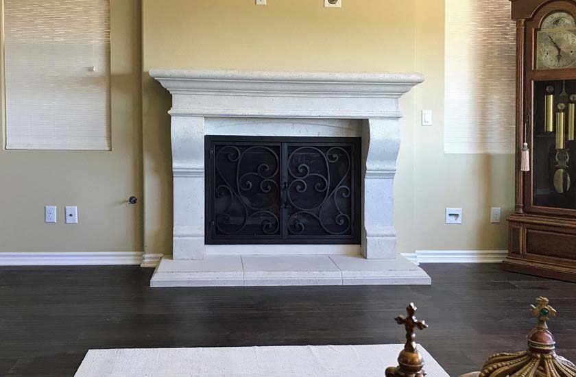 Fireplace mantel picture