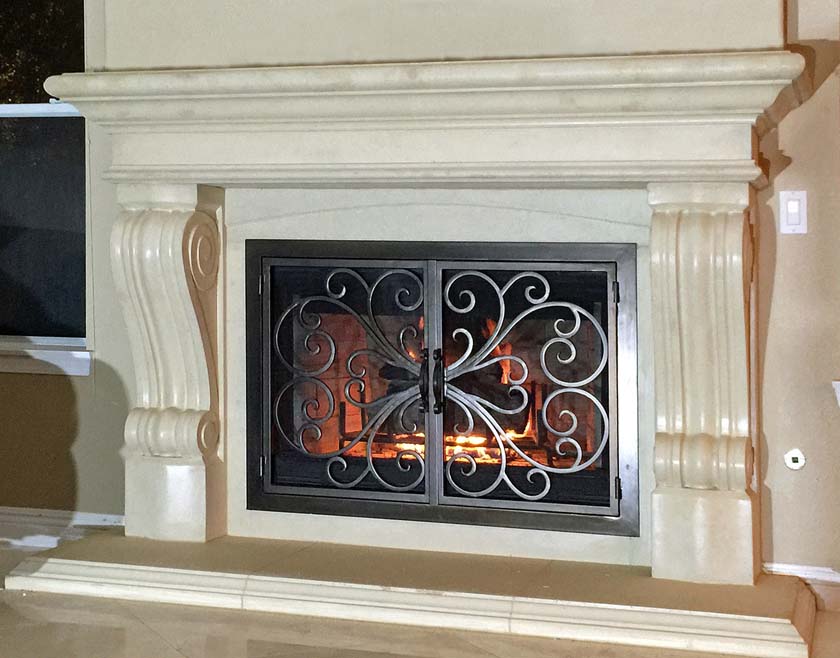 Fireplace mantel picture