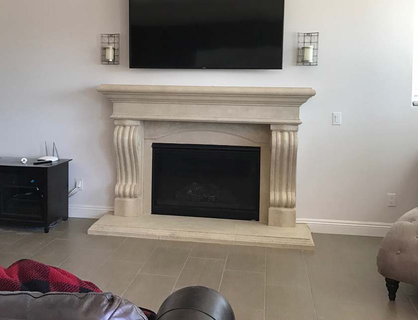 Fireplace mantel picture
