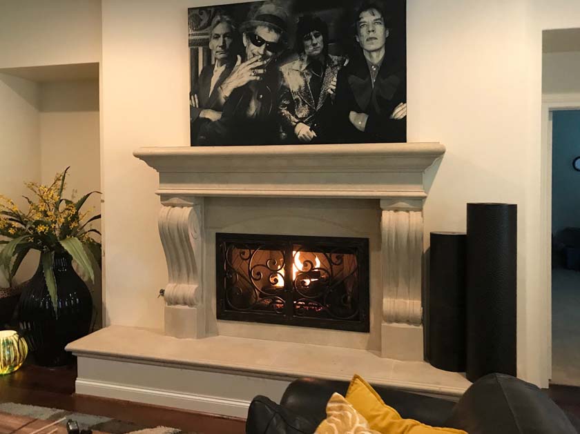 Fireplace mantel picture