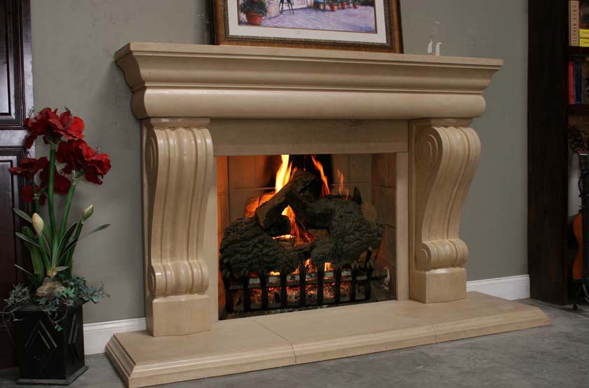 Fireplace mantel picture