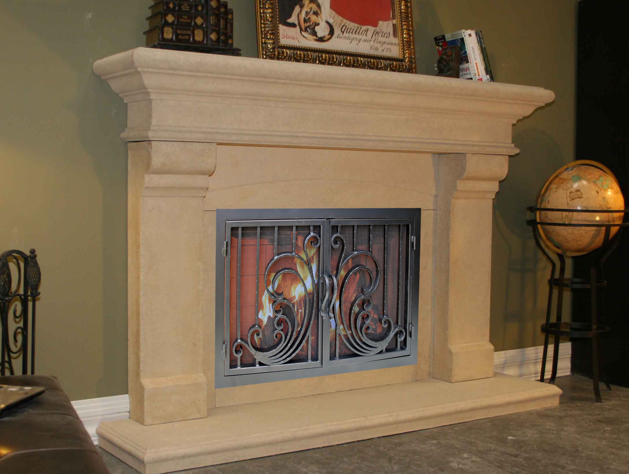 Fireplace mantel picture