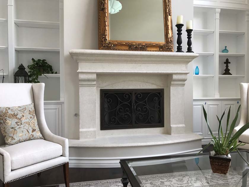 Fireplace mantel picture