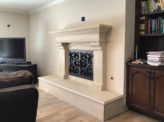 Fireplace mantel picture