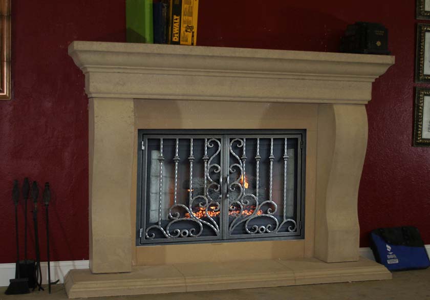Fireplace mantel picture