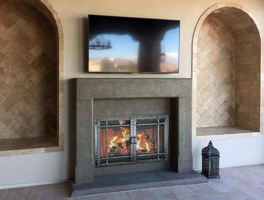 Fireplace mantel picture