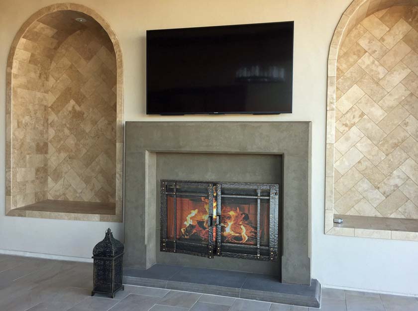 Fireplace mantel picture