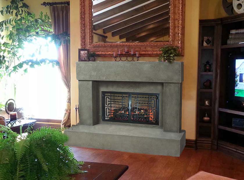 Fireplace mantel picture