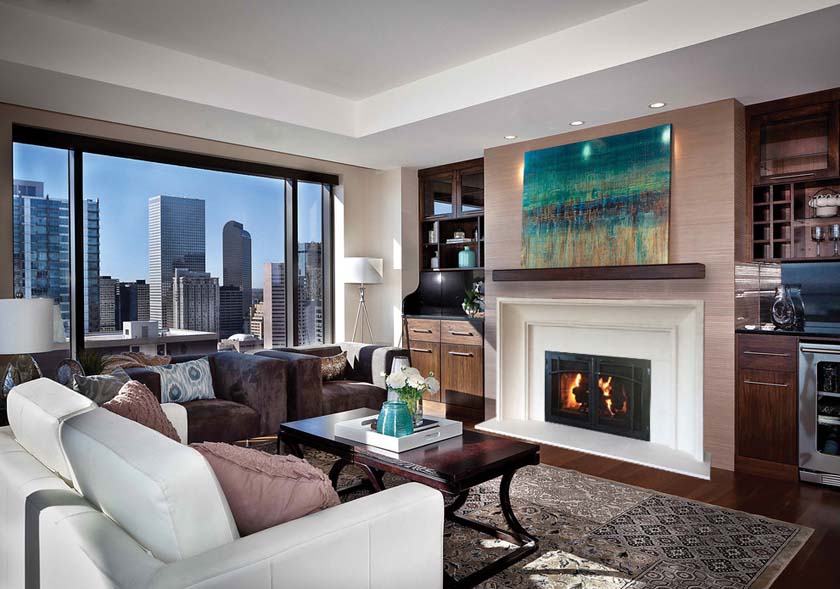 Fireplace mantel picture