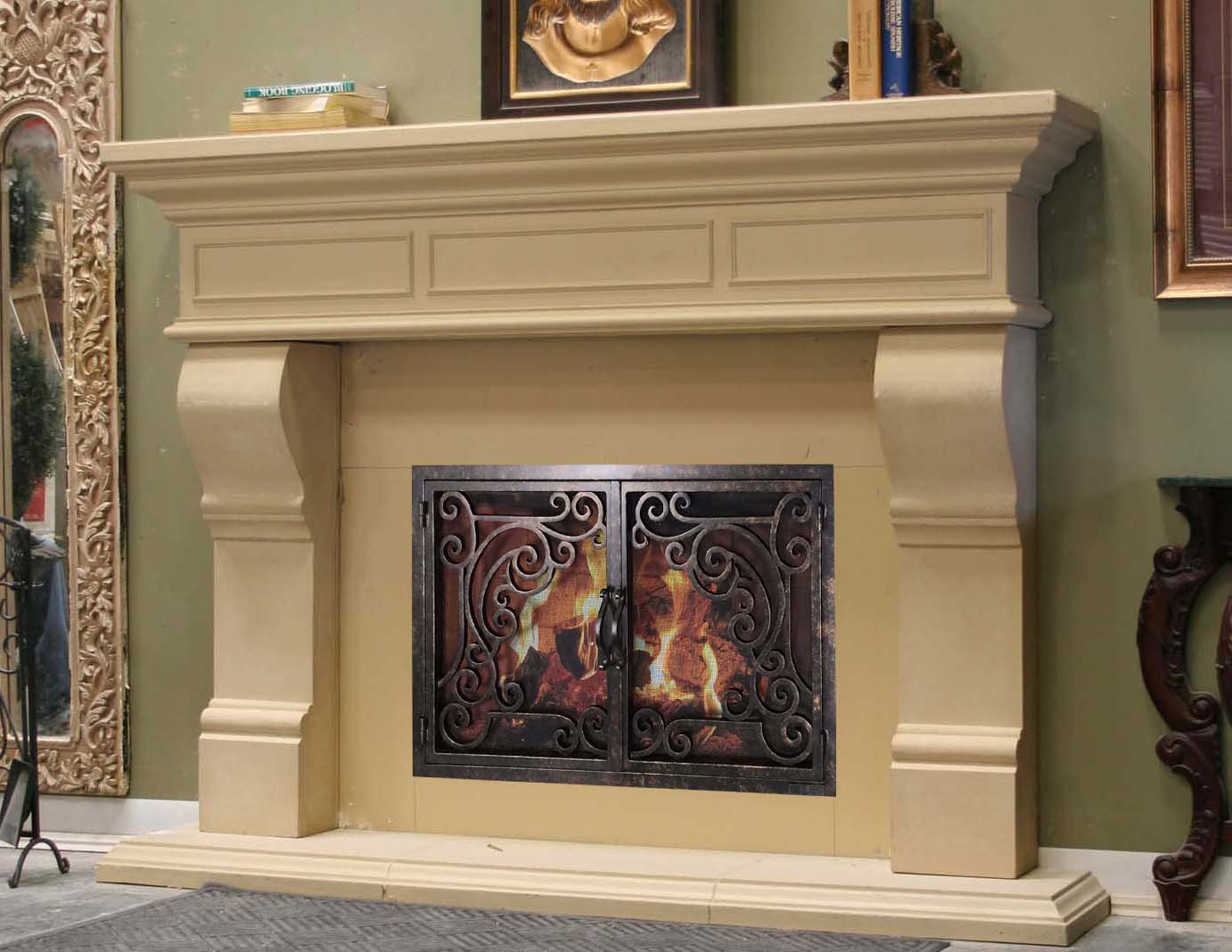 Fireplace mantel picture