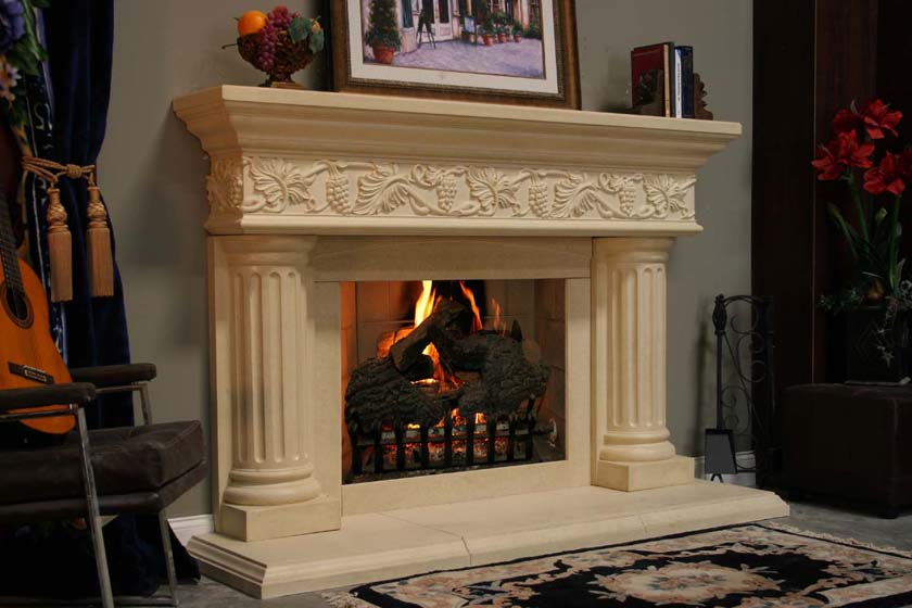 Fireplace mantel picture