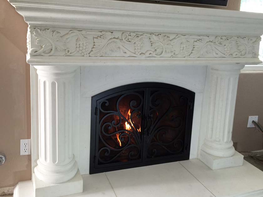 Fireplace mantel picture